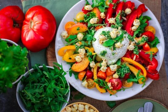 Photo of traditional foods eaten in countries around the Mediterranean Sea