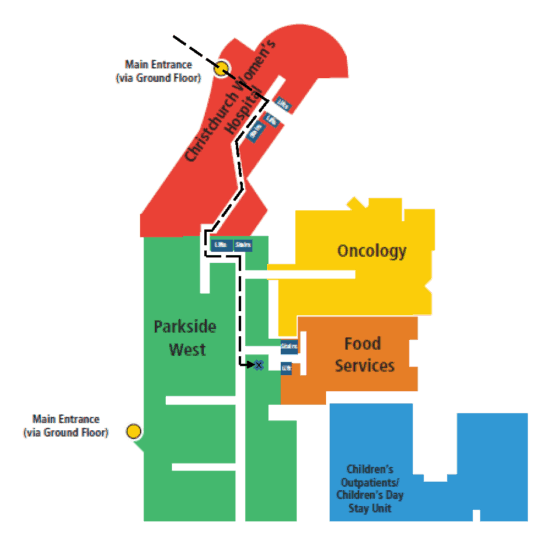 Maternity Assessment Unit location map