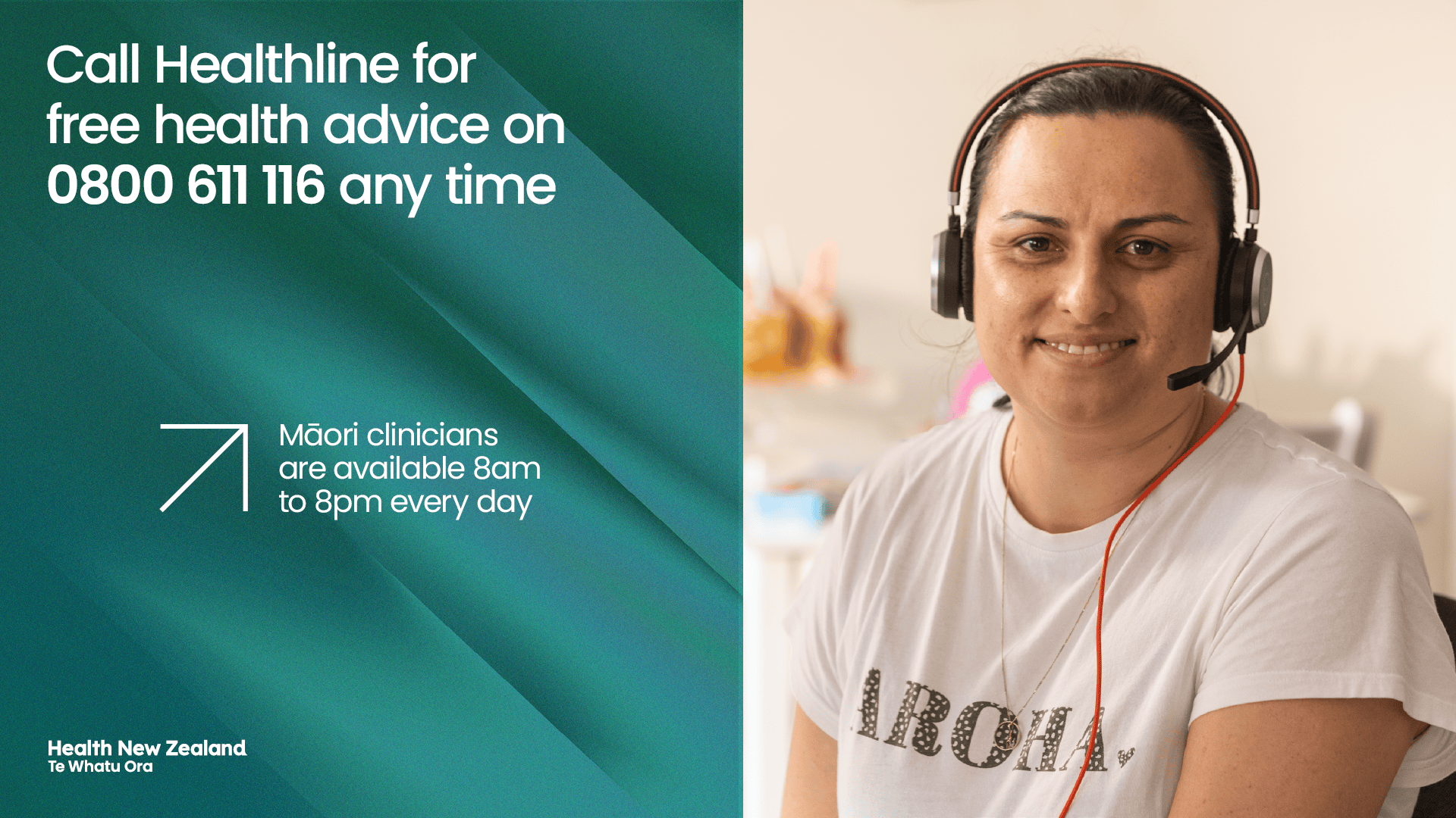 Call Healthline for free health advice on 0800 611 116 any time