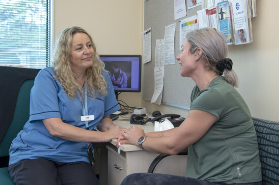 A midwife and consumer at a birth afterthoughts clinic