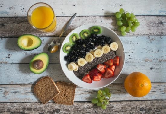 Photo of healthy food on a table