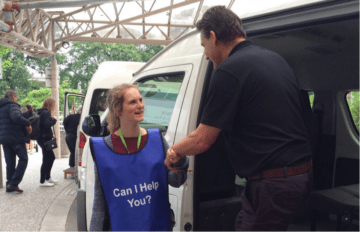 A volunteer at Christchurch Hospital