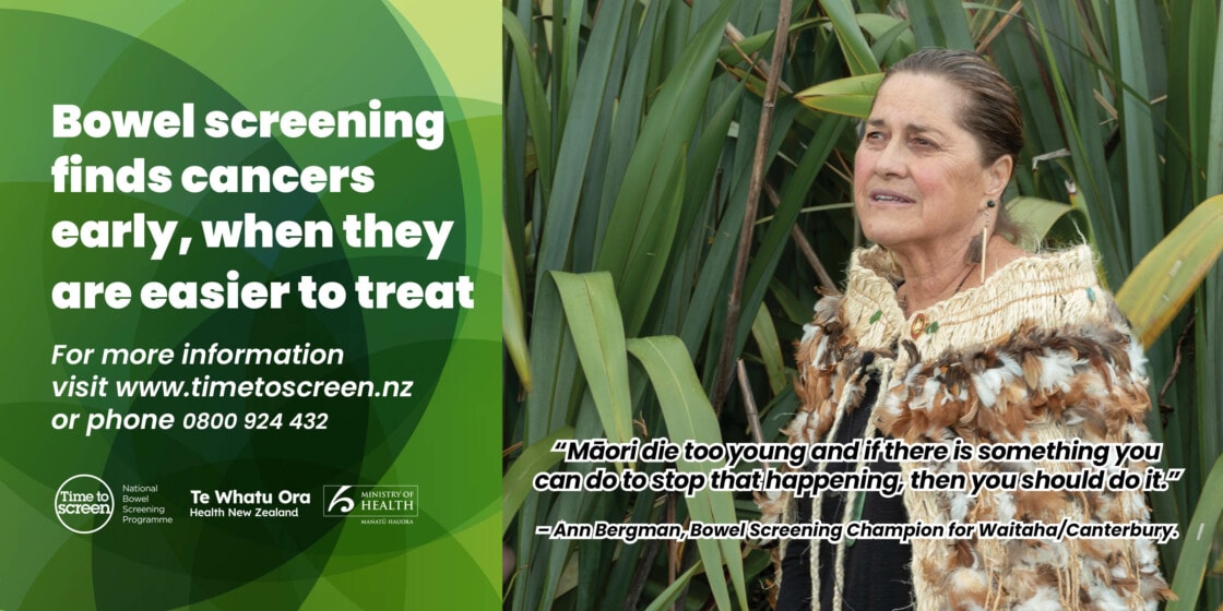 Ann Bergman, Māori bowel screening champion for Waitaha Canterbury