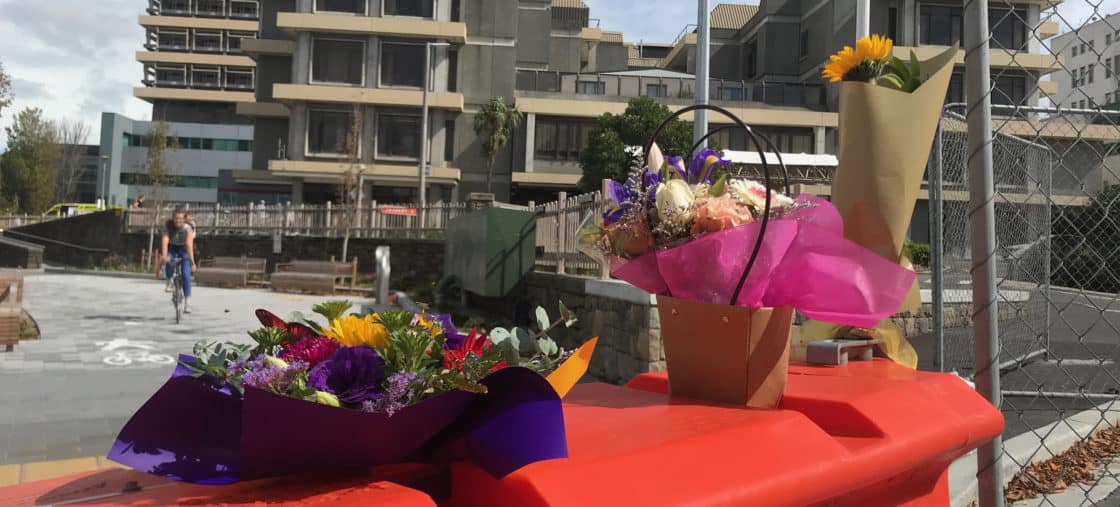 Members of the public have paid their respects to the victims by placing flowers across the Christchurch hospital campus