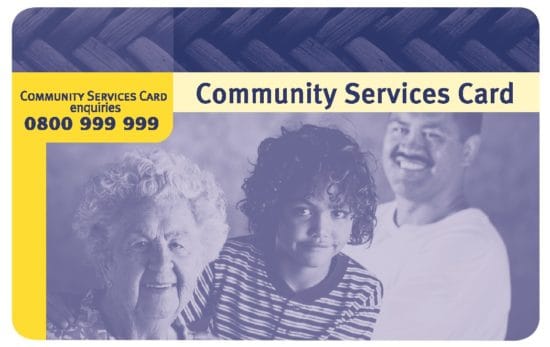 Community Services Card