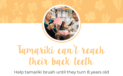 Help tamariki brush until they turn 8 years old