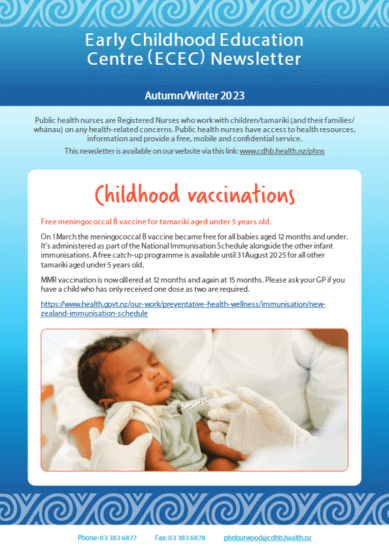 The ECEC PHN newsletter is updated biannually and contains useful information and updates for parents/caregivers of preschool aged children.